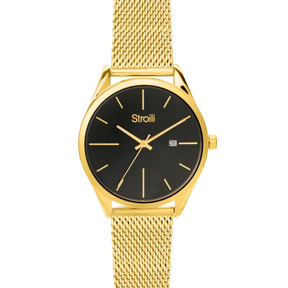 Orologi Uomo Cinturino Dorato STROILI
