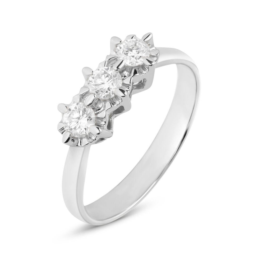 Anello Trilogy Diamazing Oro Bianco Diamante