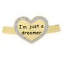 Bangle I'm just a dreamer in acciaio dorato e strass