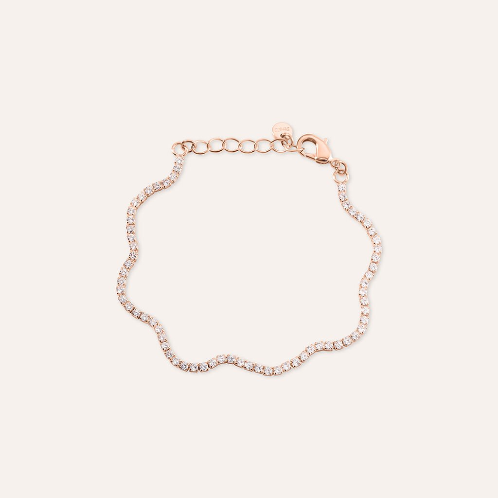Bracciale Romantic Shine Ottone Rosa Cristallo