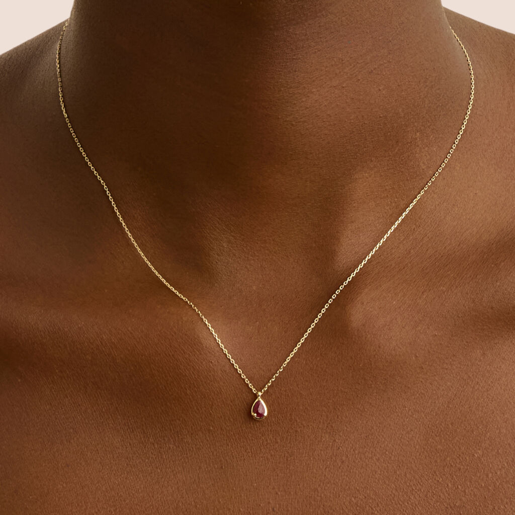 Collana Punto Luce Charlotte Oro Giallo Rubino