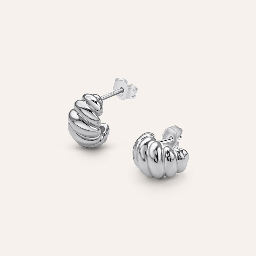 Orecchini A Cerchio Silver Collection Argento Rodiato - Orecchini Donna | Stroili