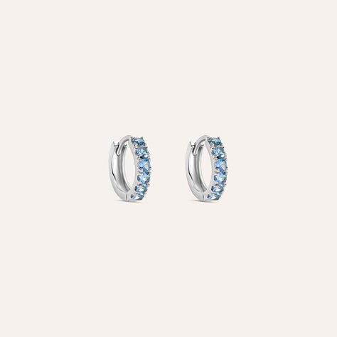 Orecchini A Cerchio Toujours Oro Bianco Cubic Zirconia - Orecchini a Cerchio Donna | Stroili