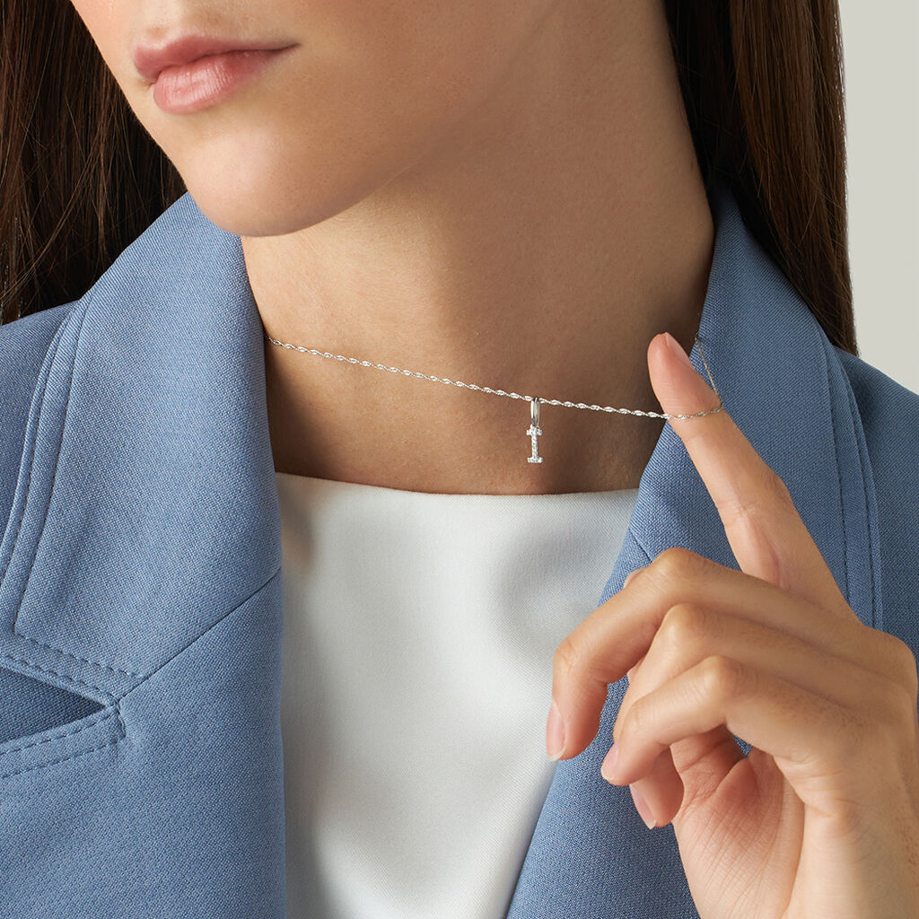 Pendente Sophia Oro Bianco Diamante - Ciondoli Donna | Stroili