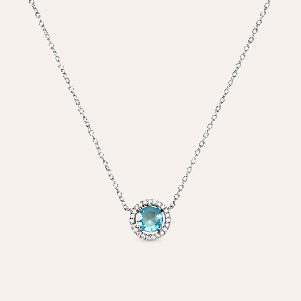 Collana Punto Luce Silver Rainbow Argento Rodiato Cubic Zirconia