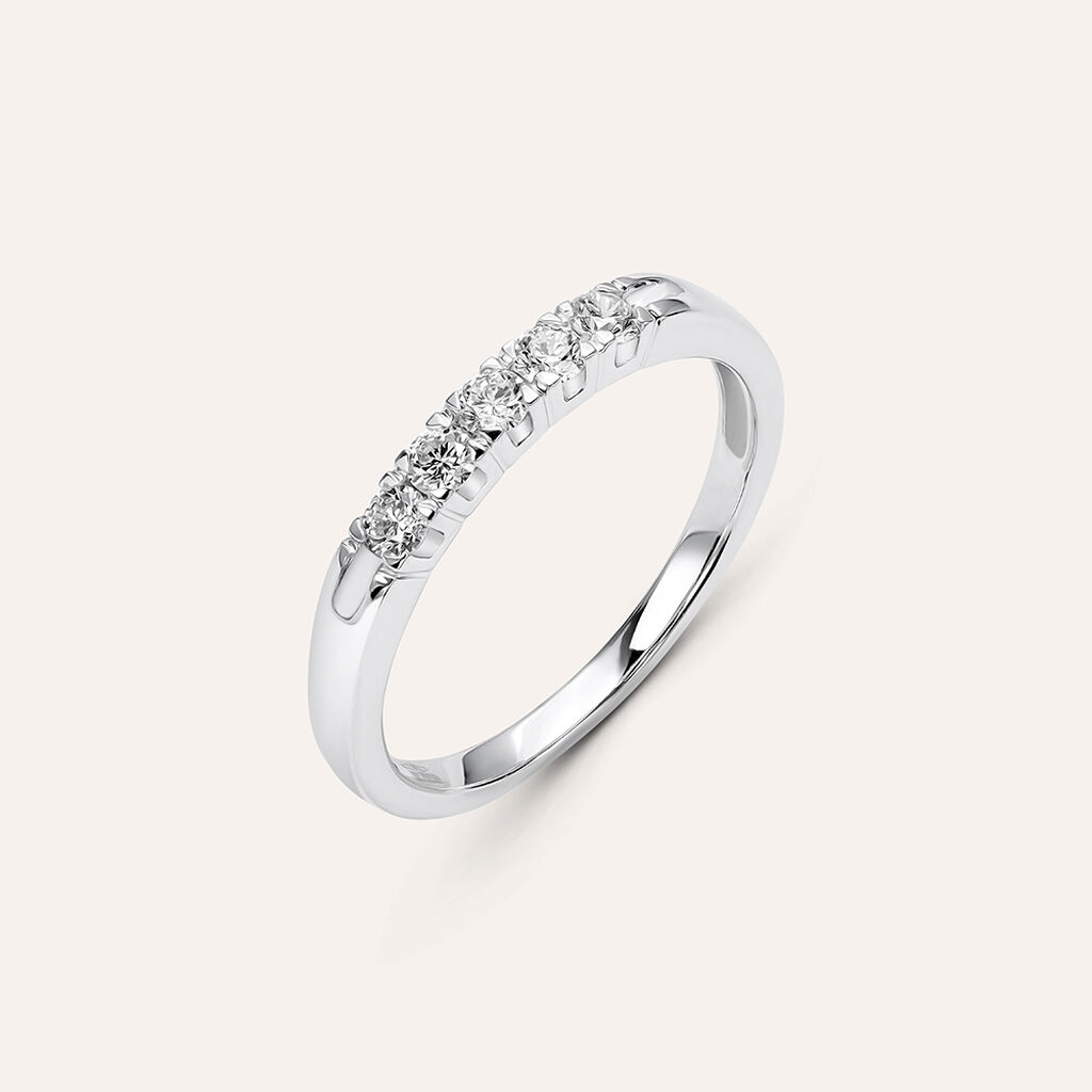 Anello Riviere Firmamenti Oro Bianco Diamante - Gioielli Donna | Stroili