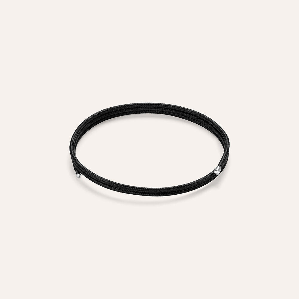 Collare Choker In Pelle Bianco E Nero Con Anello Pesante E Anello A D – Ape Leather, Made USA