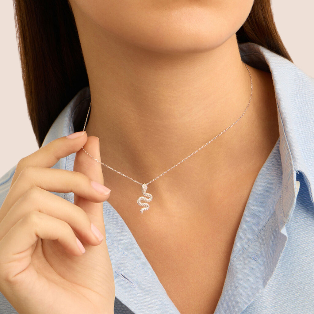 Collana Claire Oro Bianco Cubic Zirconia