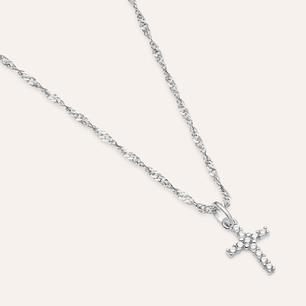 Pendente Holy Oro Bianco Cubic Zirconia