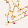 Collana Radiance Acciaio Dorato Cristallo