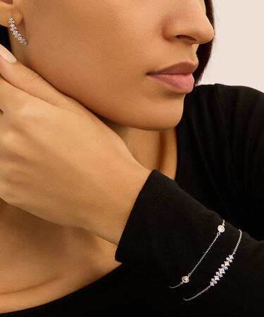 Orecchini Lobo Silver Elegance Argento Rodiato Cubic Zirconia