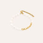 Bracciale Radiance Acciaio Dorato Perla D'Acqua Dolce