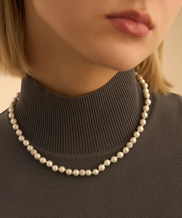 Collana Silver Pearls Argento Rodiato Perla sintetica