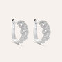 Orecchini A Cerchio Silver Shine Argento Rodiato Cubic Zirconia
