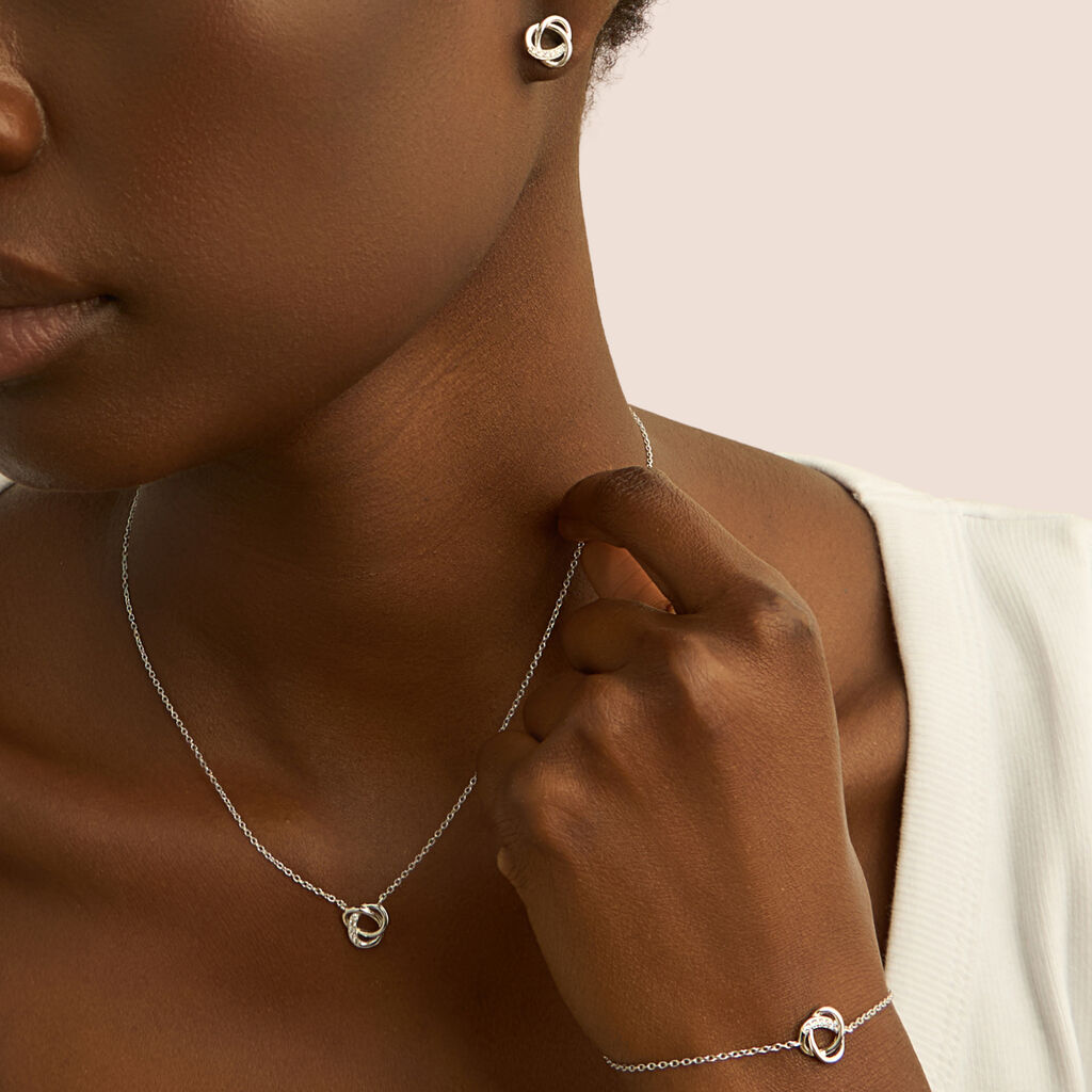 Orecchini Lobo Silver Shine Argento Rodiato Cubic Zirconia