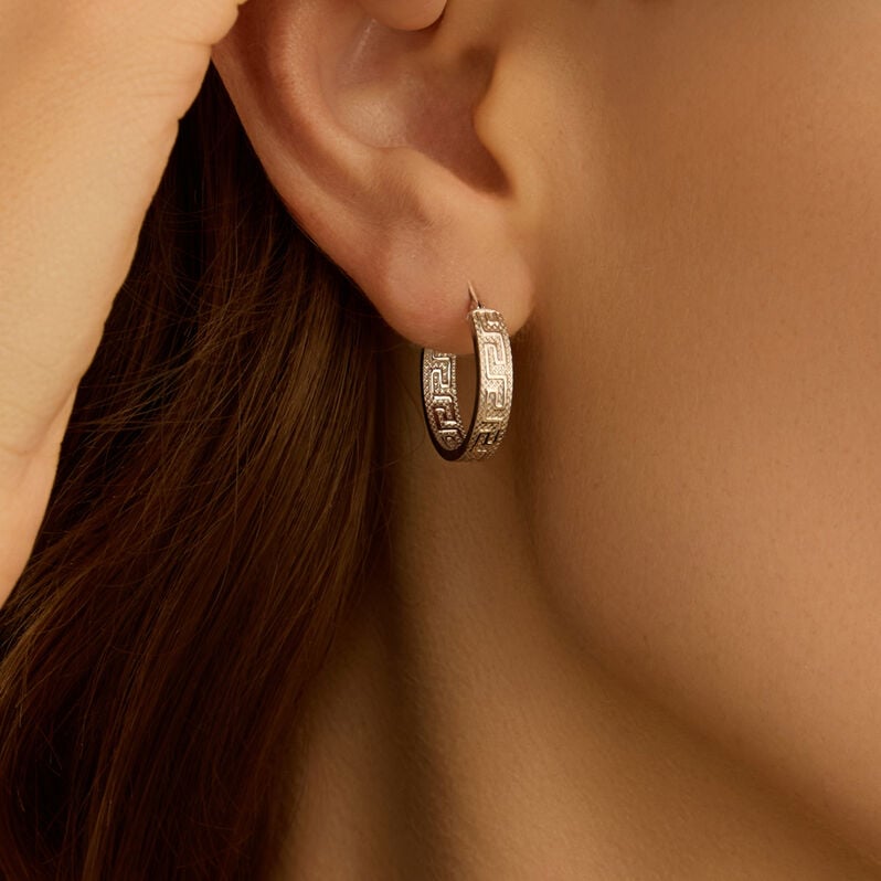 Orecchini A Cerchio Toujours Oro Bianco - Orecchini a Cerchio Donna | Stroili