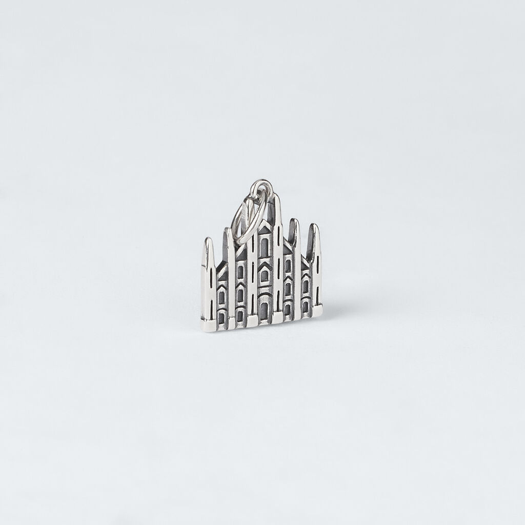 Pendente Saluti&Baci Duomo Milano Love Beats Argento Rodiato - Ciondoli Donna | Stroili