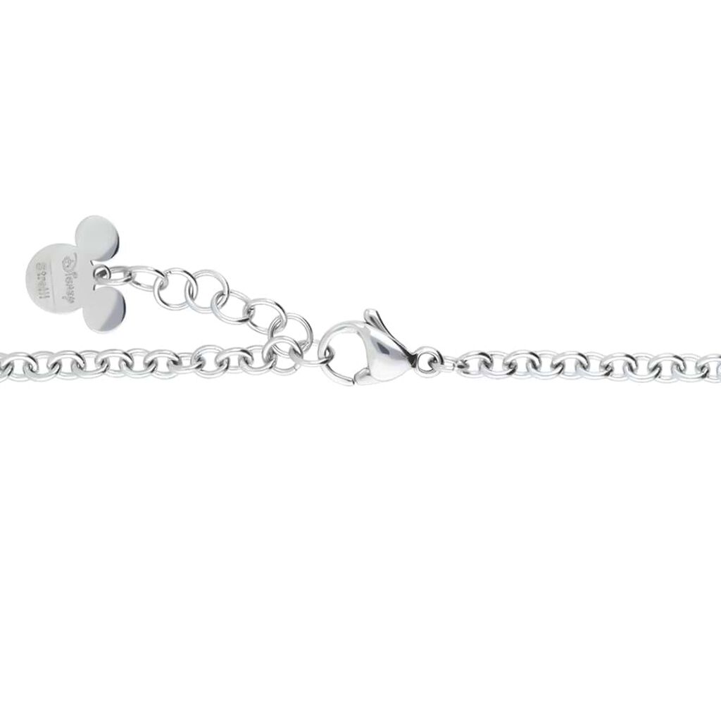 Bracciale in acciaio con 3 ciondoli Topolino e strass neri - Bracciali Donna | Stroili