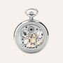 Set Orologio Meccanico da Tasca Capital in Acciaio e Stand in Metallo