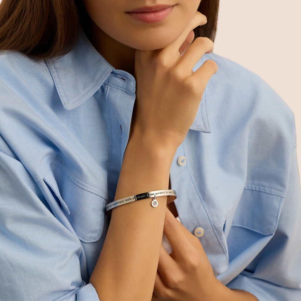 Bangle Sunrise Acciaio Cristallo