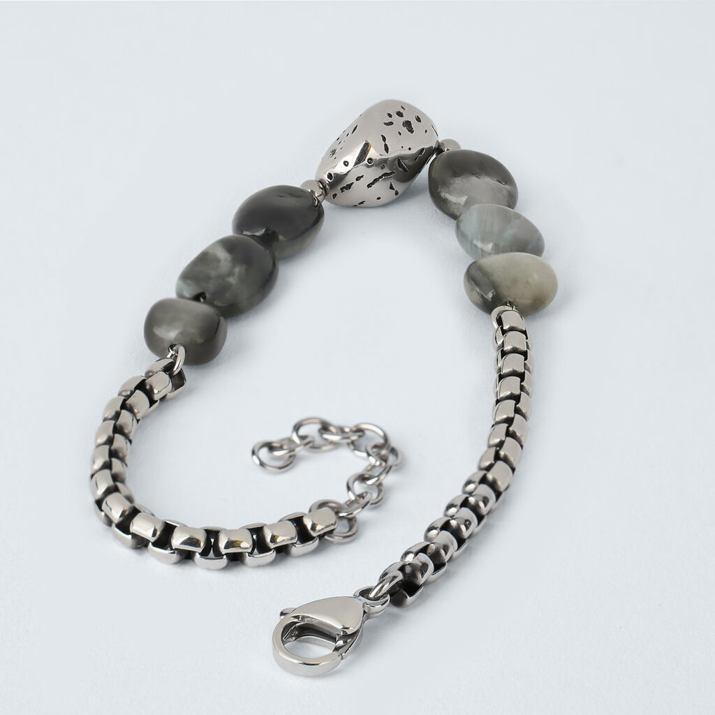 Bracciale Catena Man Code Acciaio Occhio di Falco - Bracciali Uomo | Stroili