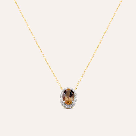 Collana Am&eacute;lie Oro Giallo Quarzo Cubic Zirconia - Collane Donna | Stroili