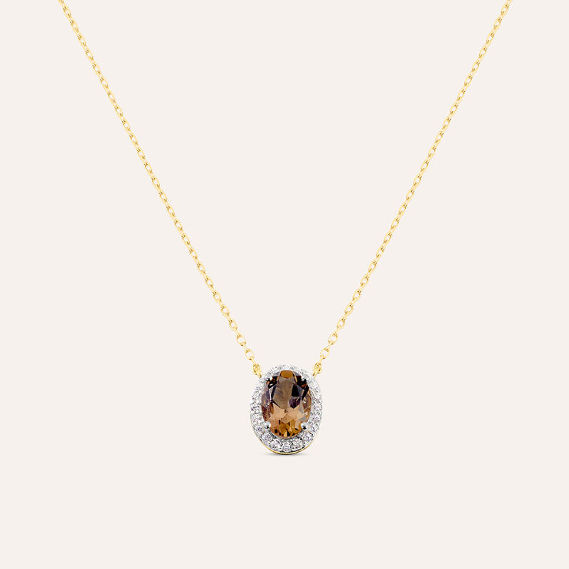 Collana Am&eacute;lie Oro Giallo Quarzo Cubic Zirconia - Collane Donna | Stroili