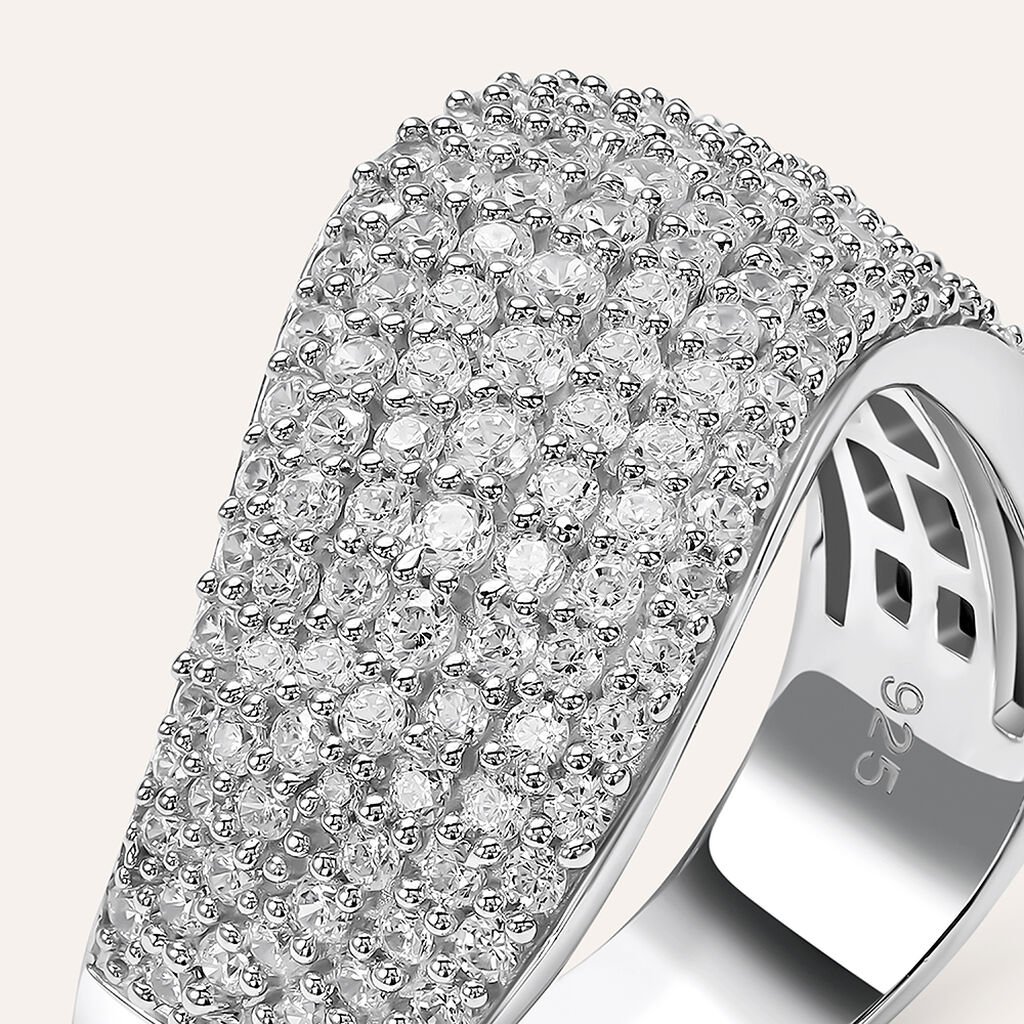Anello Fascia Silver Shine Argento Rodiato Cubic Zirconia - Gioielli Donna | Stroili