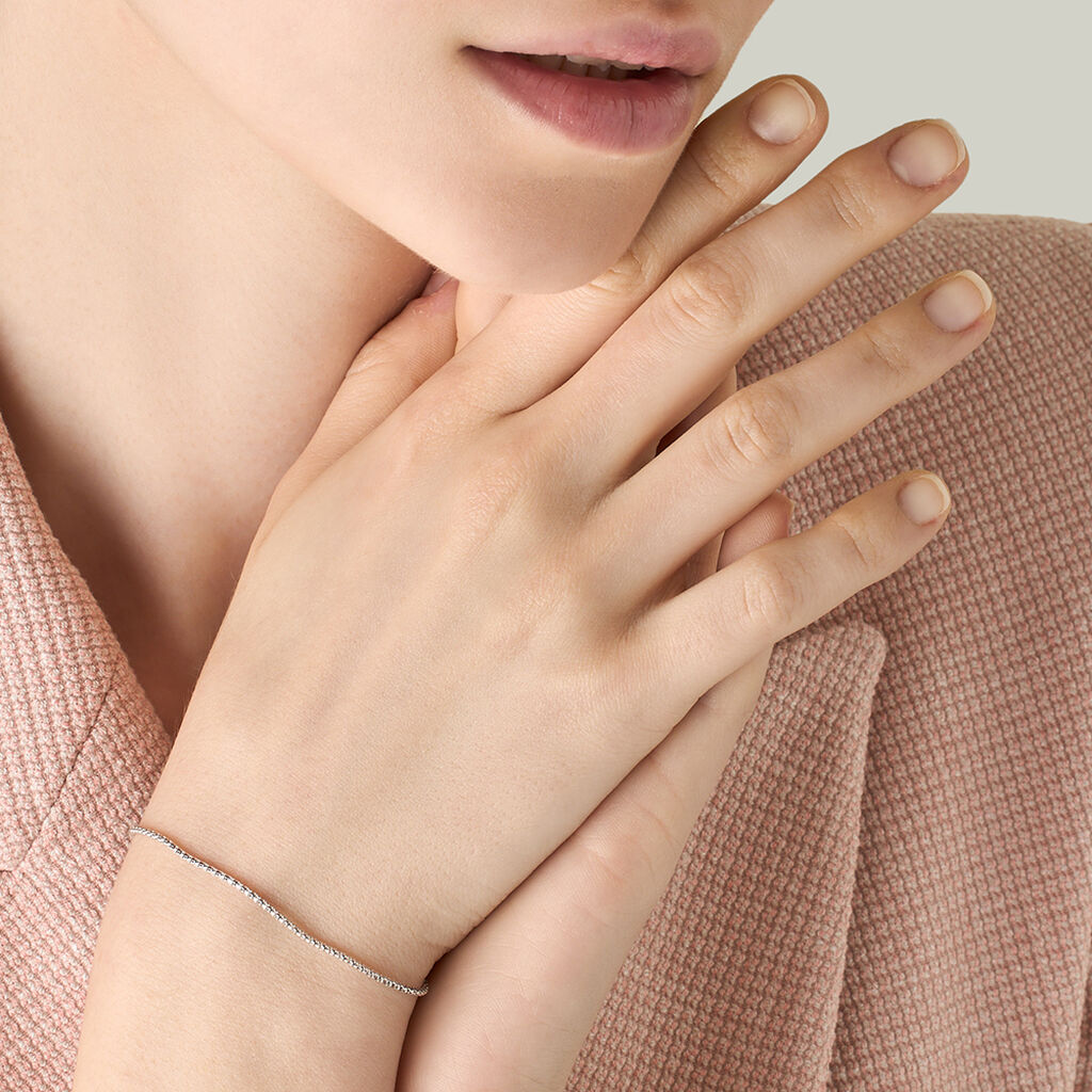 Bracciale Catena Colette Oro Bianco - Bracciali Donna | Stroili