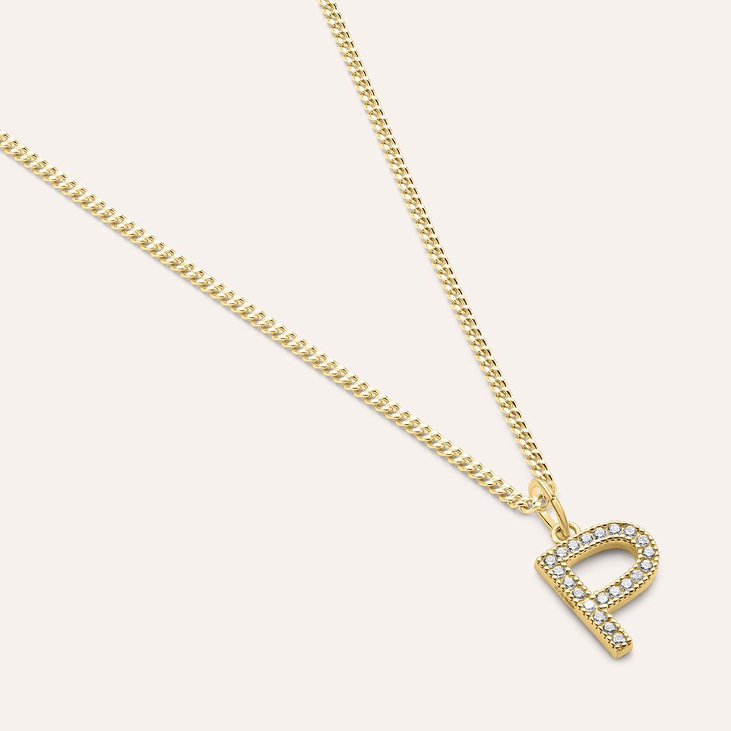 Pendente Po&egrave;me Oro Giallo Cubic Zirconia