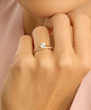 Anello Solitario Claire Oro Giallo Cubic Zirconia
