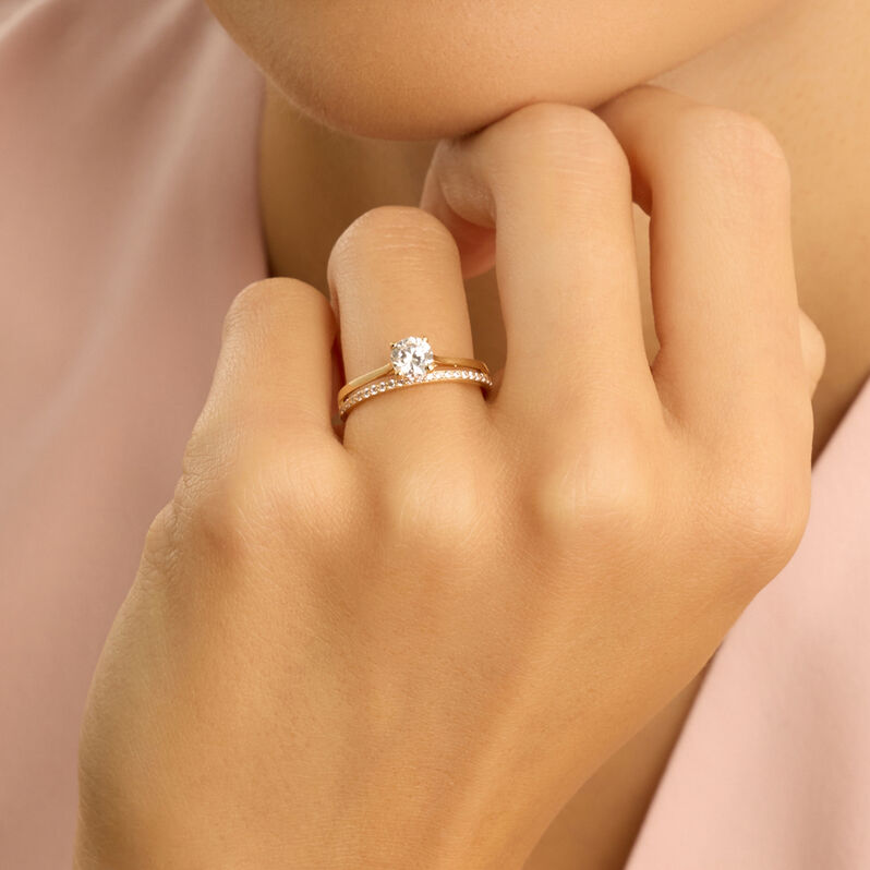 Anello Solitario Claire Oro Giallo Cubic Zirconia - Anelli con Pietre Donna | Stroili