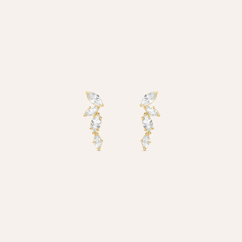 Orecchini Lobo Bon Ton Oro Giallo Cubic Zirconia - Orecchini a Lobo Donna | Stroili