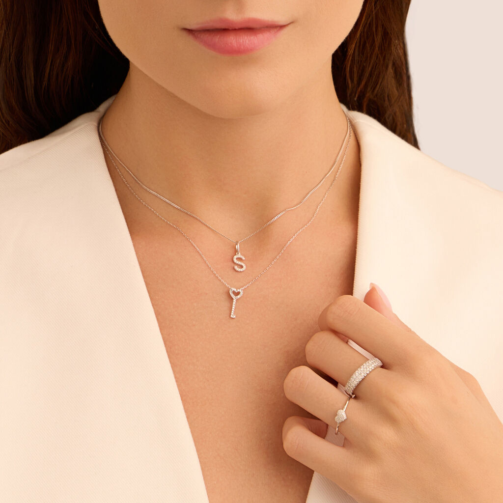 Collana Sophia Oro Bianco Diamante