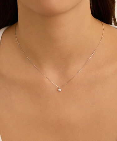 Collana Punto Luce Claire Oro Bianco Cubic Zirconia