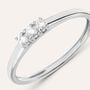 Anello Trilogy Grace Oro Bianco Diamanti 0,1ct