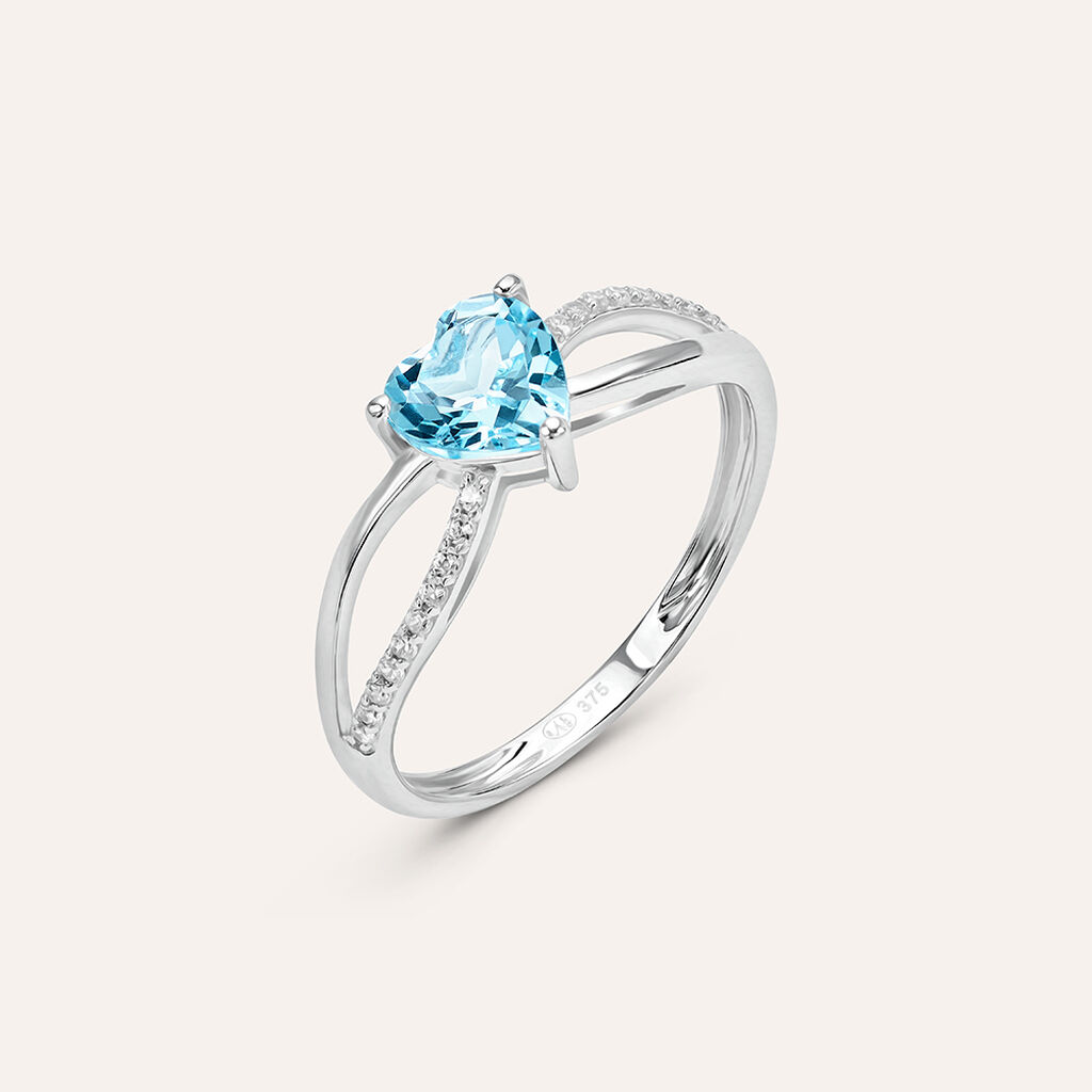 Anello Solitario Amélie Oro Bianco Topazio Cubic Zirconia - Anelli con Pietre Donna | Stroili