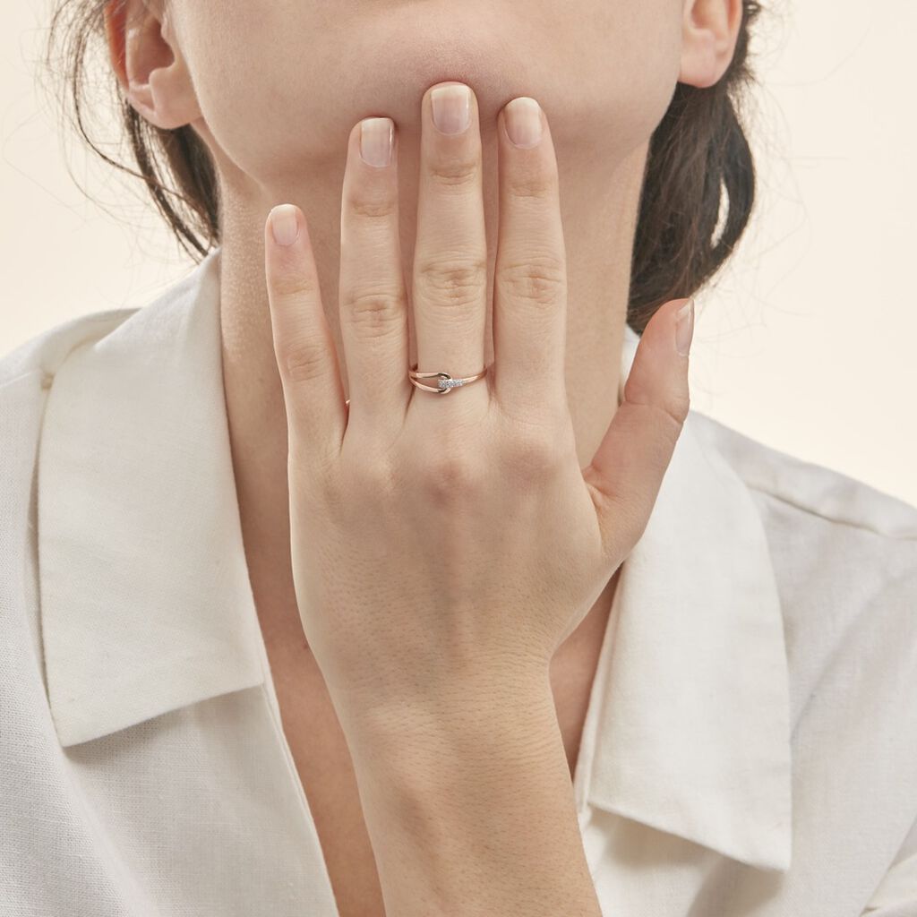 Anello Fantasia Sophia Oro Rosa Diamante