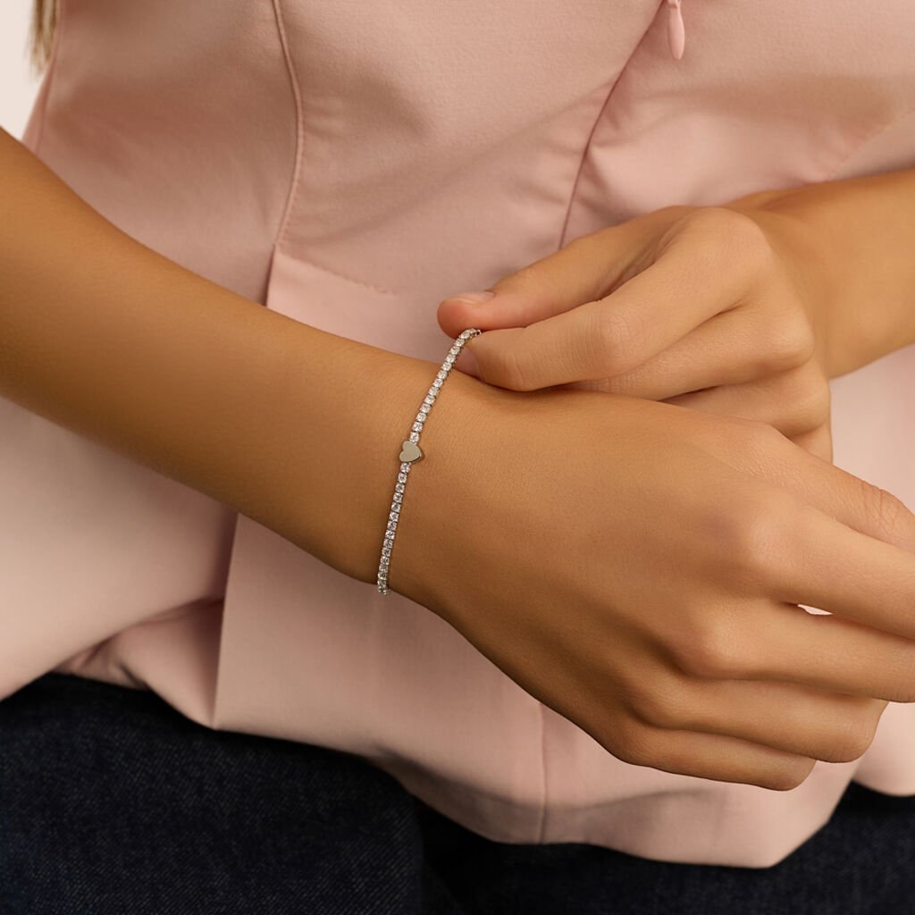 Bracciale Tennis Romantic Shine Metallo Cristallo