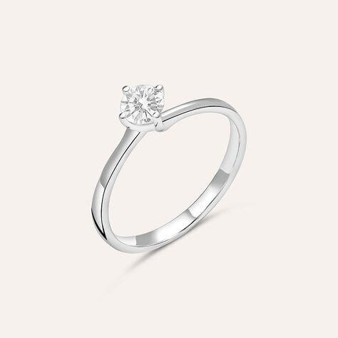 Anello Solitario Valentino Diamade Oro Bianco Diamante Lab-Grown - Anelli con Pietre Donna | Stroili