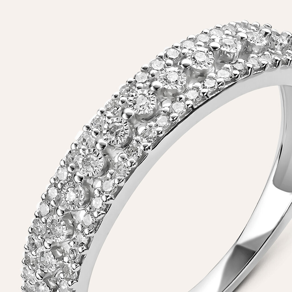 Anello Fascia Sophia Oro Bianco Diamante