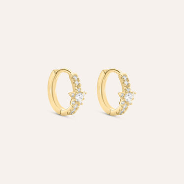 Orecchini A Cerchio Claire Oro Giallo Cubic Zirconia
