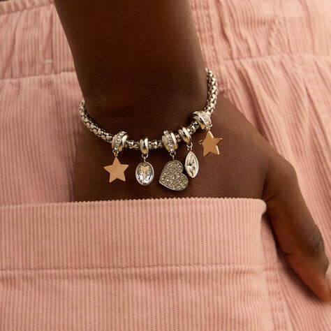 Bracciale Sunrise Acciaio Bicolore Bianco / Rosa Cristallo - Bracciali Donna | Stroili