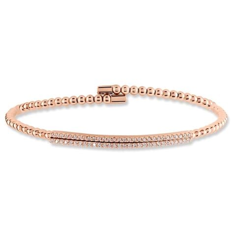 Bangle Silver Elegance Argento Rosa Cubic Zirconia - Bracciali Rigidi Donna | Stroili