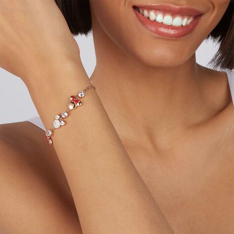 Bracciale Mickey Mouse & Friends Acciaio Rosa Cristallo - Bracciali Donna | Stroili