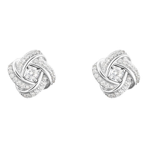 Orecchini Lobo Silver Elegance Argento Rodiato Cubic Zirconia - Orecchini a Lobo Donna | Stroili