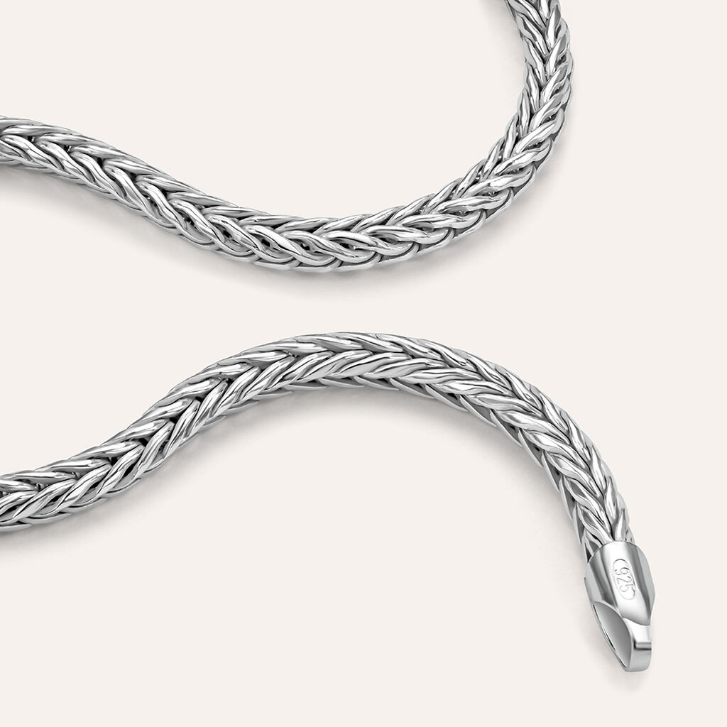 Bracciale Catena Gentleman Argento Rodiato