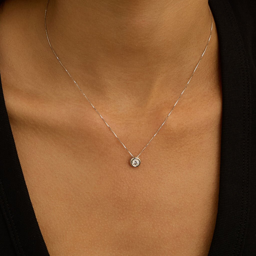 Collana Punto Luce Firmamenti Oro Bianco Diamante - Gioielli Donna | Stroili