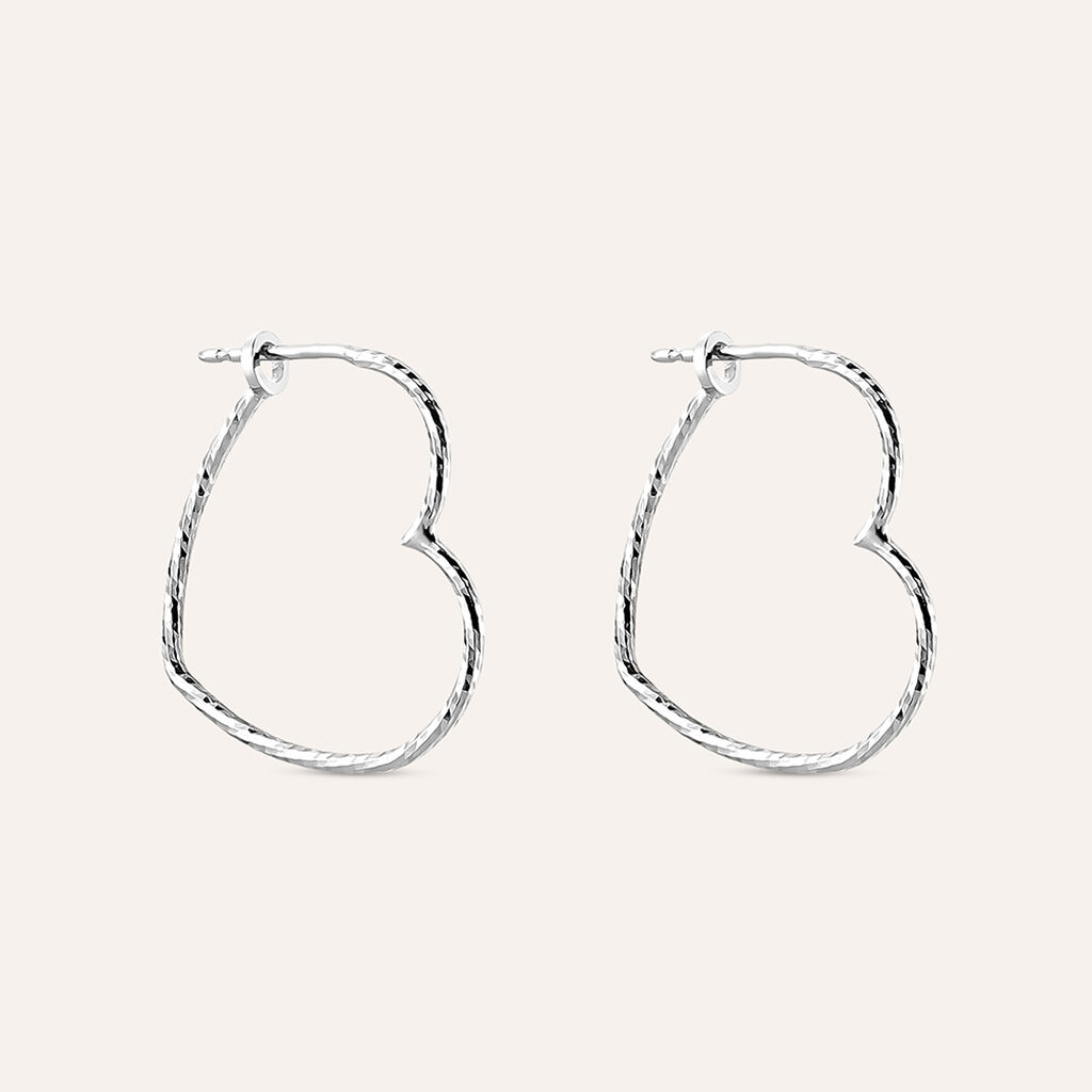 Orecchini A Cerchio Silver Collection Argento Rodiato