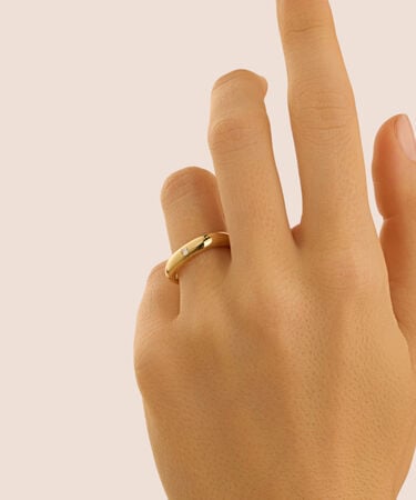 Fede Classica Leggera 4 mm Oro Giallo Diamante